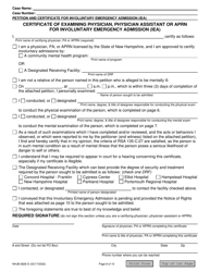 Form NHJB-2826-D Petition and Certificate for Involuntary Emergency Admission (Iea) - New Hampshire, Page 8