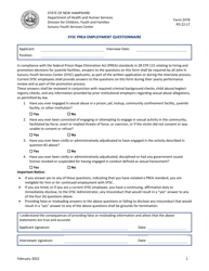 Document preview: Form 2478 (PD22-17) Sysc Prea Employment Questionnaire - New Hampshire