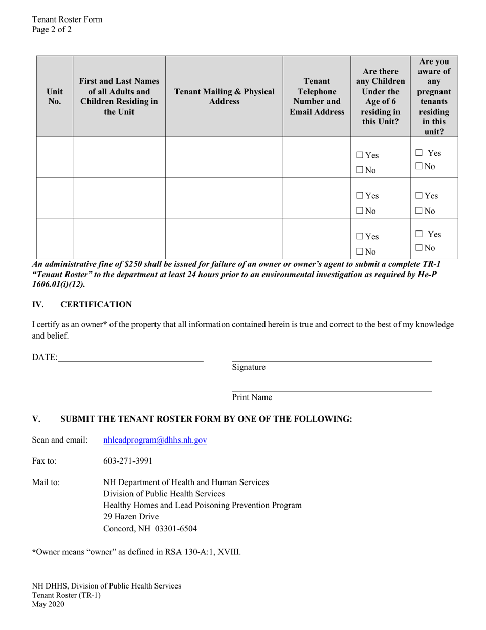 Form TR-1 - Fill Out, Sign Online and Download Printable PDF, New ...