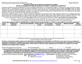Document preview: Formulario BES218 Planilla De Busqueda De Trabajo Del Programa De Empleo Y Capacitacion (Snap E&t) - Programa Asistencial De Nutricion Suplementaria (Snap) - New Hampshire (Spanish)