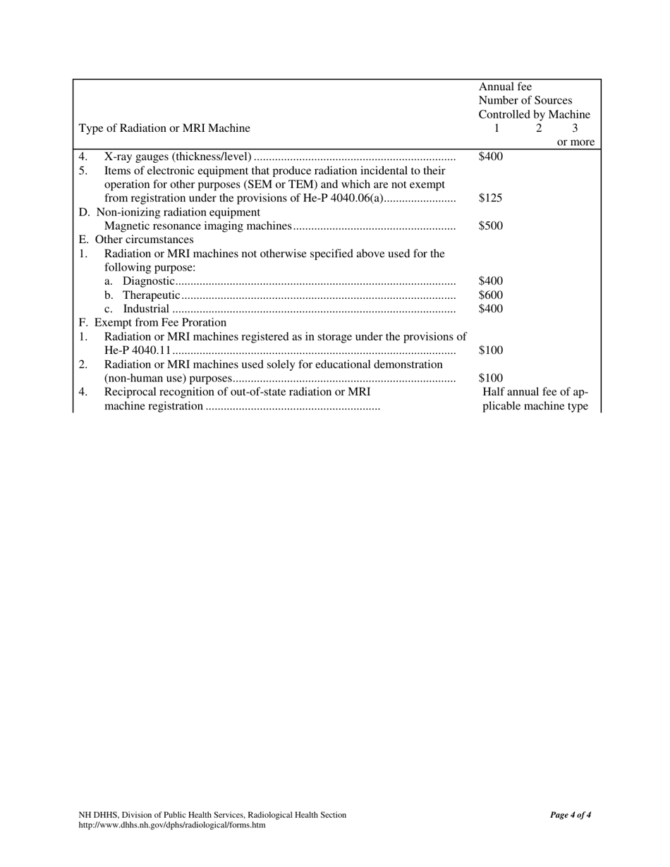 Form RHS-RP Application for Reciprocal Recognition of Out-of-State Machines - New Hampshire, Page 5