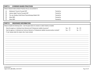 Form 2617 Application for Certification and Enrollment of Private Behavioral Health Providers - New Hampshire, Page 3