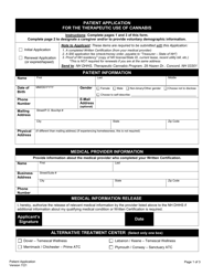 Patient Application for the Therapeutic Use of Cannabis - New Hampshire, Page 3