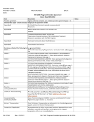 Document preview: Nh Care Program Provider Agreement Cover Sheet Checklist - New Hampshire