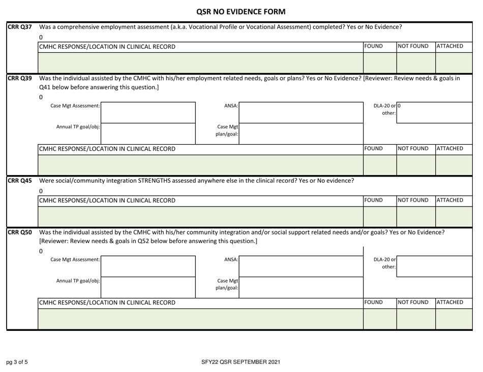 Qsr No Evidence Form - New Hampshire, Page 3