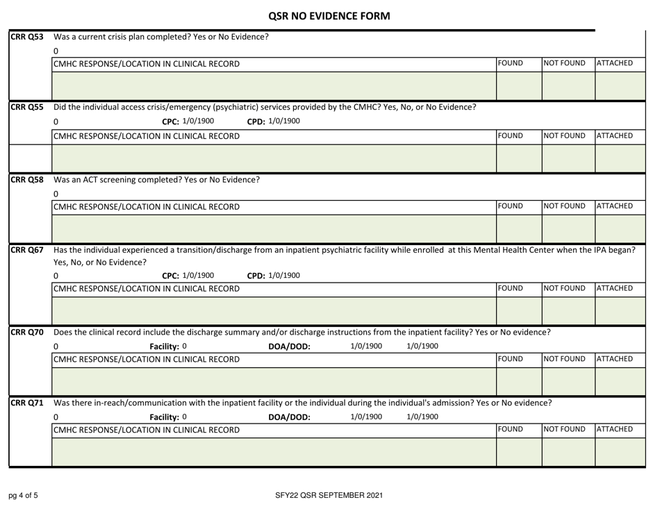 Qsr No Evidence Form - New Hampshire, Page 4