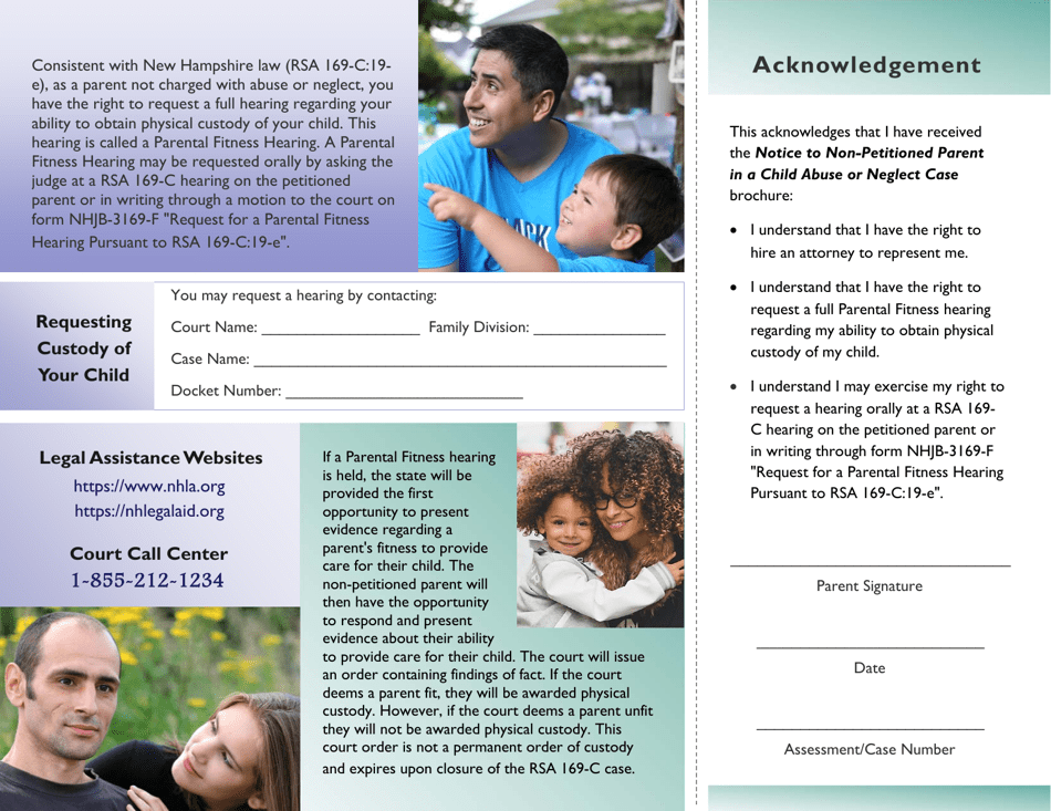 Form 1173 Notice to Non-petitioned Parent in a Child Abuse or Neglect Case - New Hampshire, Page 2