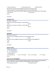 Form 2197 Prea Vulnerability Assessment Instrument - Risk of Victimization and/or Sexually Aggressive Behavior/Overall Risk - New Hampshire, Page 3