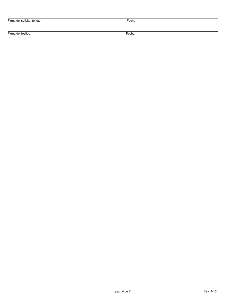 Solicitud De Nh Care - New Hampshire (Spanish), Page 4