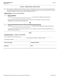 Form RHS-1M Supplement D Authorized Nuclear Pharmacist Training and Experience and Preceptor Attestation - New Hampshire, Page 3