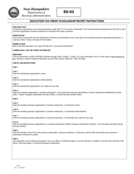 Form ED-03 Education Tax Credit Scholarship Receipt - New Hampshire, Page 2