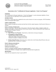 Form 2612 Certification for Payment Application - Foster Care Programs - New Hampshire, Page 4