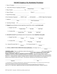 OFC Form 8 Nh Dot Employee Pay Restitution Worksheet - New Hampshire, Page 2