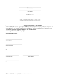 OFC Form 8 Nh Dot Employee Pay Restitution Worksheet - New Hampshire, Page 3