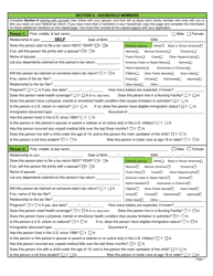 BFA Form 800 Medical Assistance for Children, Pregnant Women, &amp; Parent/Caretaker Relatives Insert - New Hampshire, Page 2