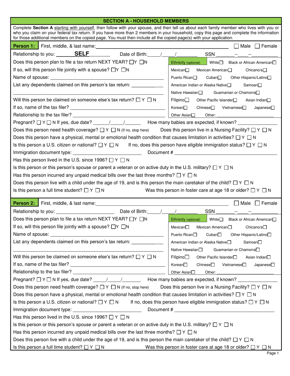 BFA Form 800 Medical Assistance for Children, Pregnant Women,  Parent / Caretaker Relatives Insert - New Hampshire, Page 2