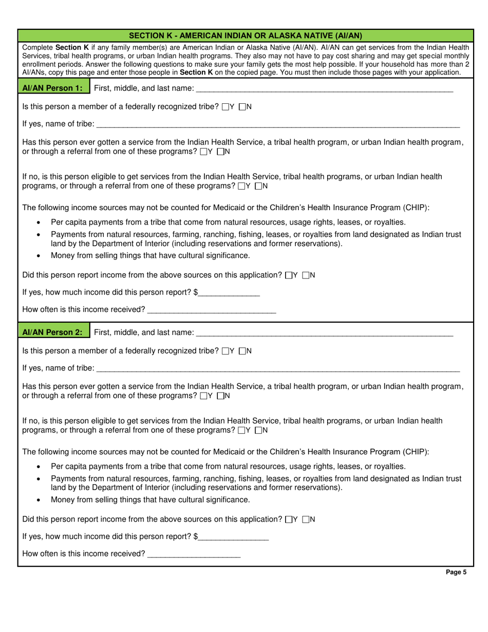BFA Form 800 Medical Assistance for Children, Pregnant Women,  Parent / Caretaker Relatives Insert - New Hampshire, Page 6