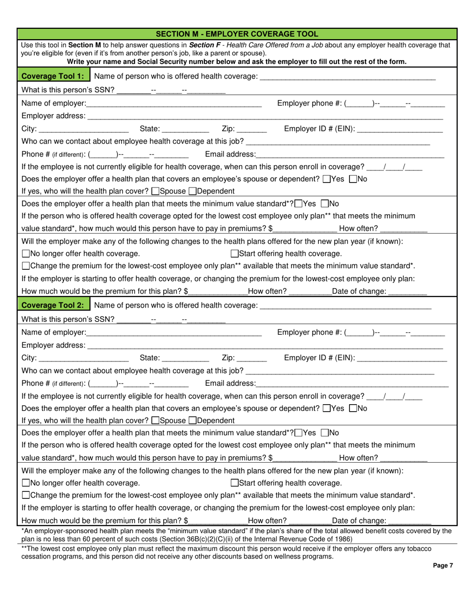BFA Form 800 Medical Assistance for Children, Pregnant Women,  Parent / Caretaker Relatives Insert - New Hampshire, Page 8
