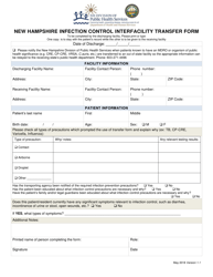 Document preview: New Hampshire Infection Control Interfacility Transfer Form - New Hampshire