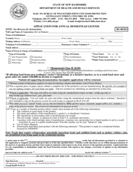 Document preview: Form HAPP Application for Annual Homestead License - New Hampshire