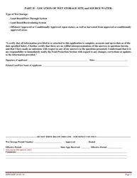&quot;Wet Storage Permit Application&quot; - New Hampshire, Page 2
