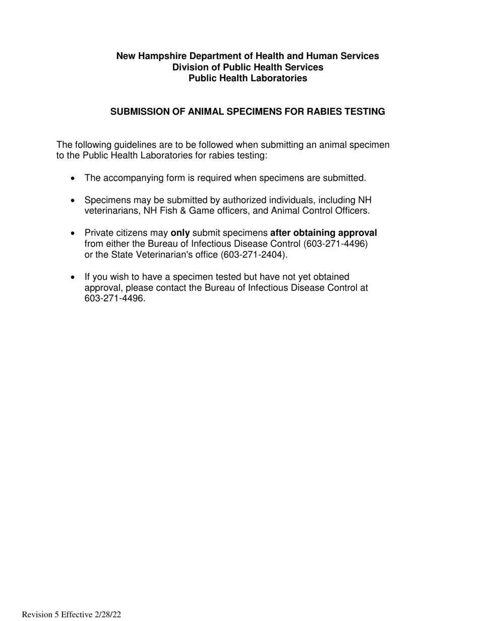 New Hampshire Suspect Rabies Information Form Fill Out, Sign Online and Download PDF