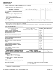 Form RHS-1M Supplement B Authorized User Training and Experience and Preceptor Attestation - New Hampshire, Page 3