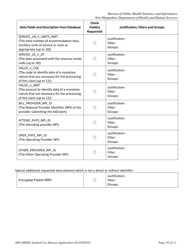 Application for Limited Use Data Set - New Hampshire, Page 11