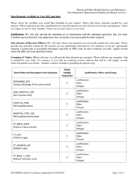 Application for Limited Use Data Set - New Hampshire, Page 6