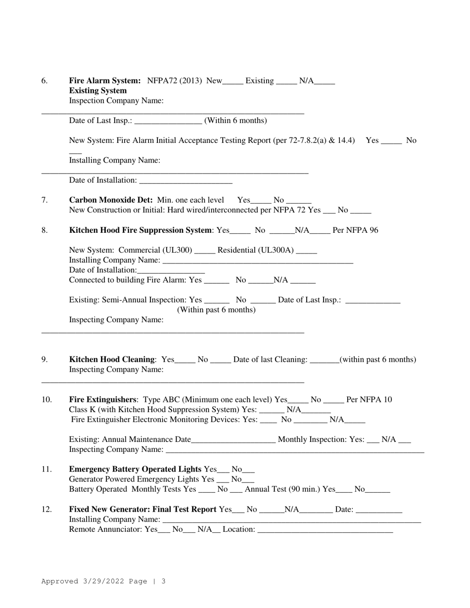 Dhhs Final Inspection for Licensure (Life Safety  Physical Environment) - New Hampshire, Page 3