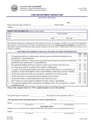 Document preview: Form 1720A Fire Department Inspection - Apartment Building - New Hampshire