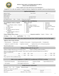 Bureau for Family Centered Services (Bfcs) Application for Services - New Hampshire