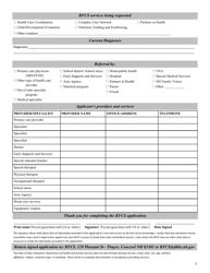 Bureau for Family Centered Services (Bfcs) Application for Services - New Hampshire, Page 2