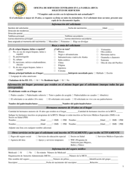 Document preview: Oficina De Servicios Centrados En La Familia (Bfcs) Solicitud De Servicios - New Hampshire (Spanish)
