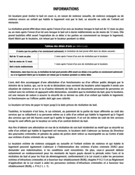 Avis De Resiliation Du Bail En Raison De Violence Conjugale, De Violence Sexuelle Ou De Violence Envers Un Enfant - Quebec, Canada (French), Page 2