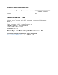 New Mexico Health Service Corps Reference Report Form - New Mexico, Page 3