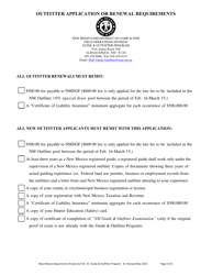 &quot;Outfitter Application or Renewal Form&quot; - New Mexico, Page 5