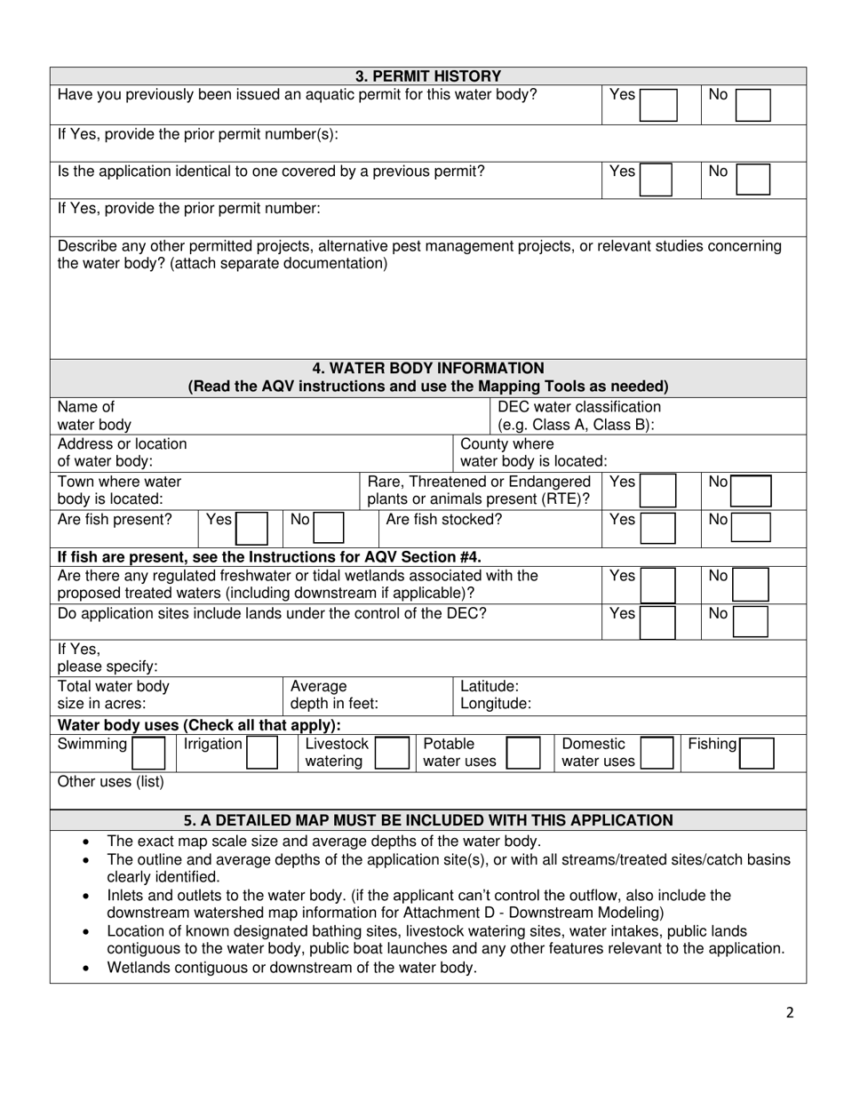 New York Application for a Permit to Use a Pesticide for the Control of ...