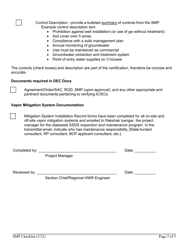 Site Management Plan (SMP) Checklist for Bcp Erp Ssf and Vcp Sites - New York, Page 5