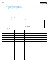 Document preview: Form CONR539 Meeting Attendance Sheet - New York