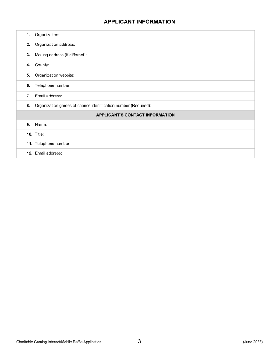 Charitable Gaming Internet / Mobile Raffle Ticket Sales Application - New York, Page 3