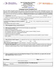 Form LA-1 &quot;Language Access Complaint Form&quot; - New York