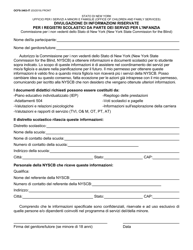 Form OCFS-3463-IT Children's Services Release of Confidential Information for School Records - New York (Italian)