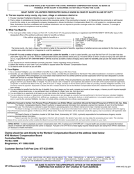 Form VF-3 Volunteer Firefighter&#039;s Claim for Benefits - New York, Page 2