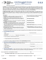 Document preview: Form C-3.3 Limited Release of Health Information (HIPAA) - New York