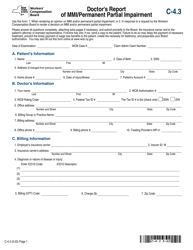 Form C-4.3 Doctor&#039;s Report of Mmi/Permanent Partial Impairment - New York