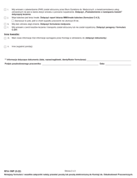 Form RFA-1W Request for Assistance by Injured Worker - New York (Polish), Page 2