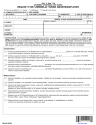 Form RFA-2 &quot;Request for Further Action by Insurer/Employer&quot; - New York