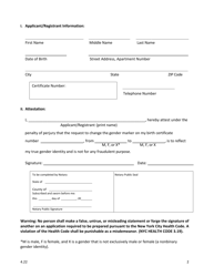 Self-attestation Form for Registrants 18 Years of Age and Older - New York City, Page 2