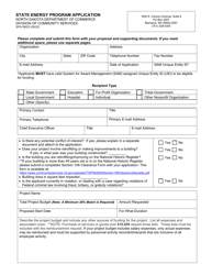 Document preview: Form SFN59023 State Energy Program Application - North Dakota